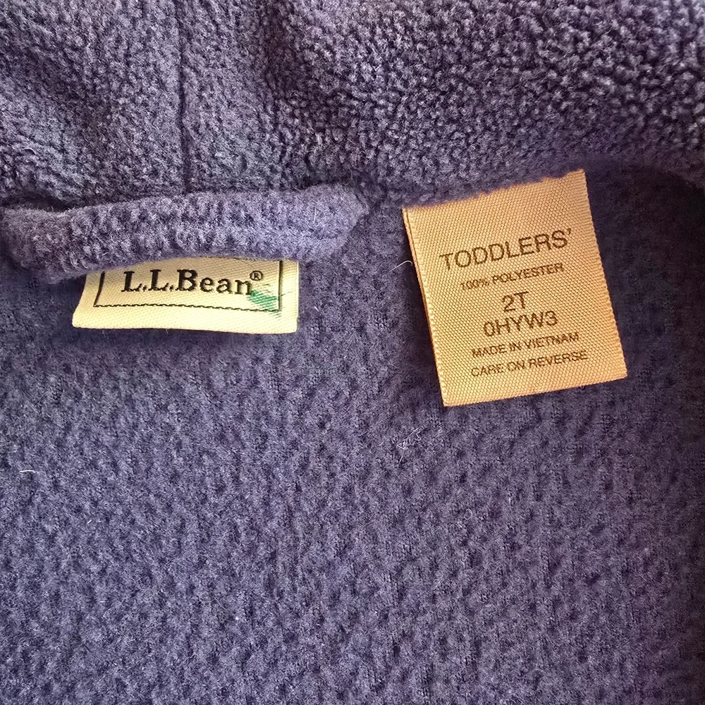 L.L. Bean Kids Cozy Blue Robe 2T Clean - Picture 2 of 5